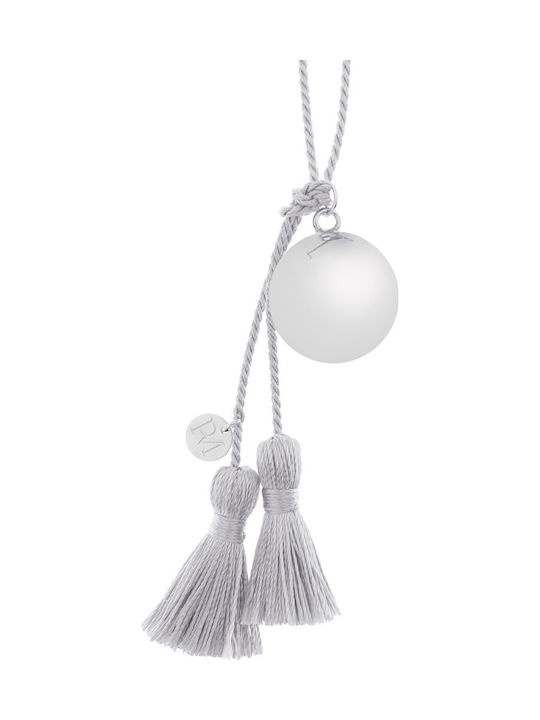 Proud Mama Pregnancy Necklace Made of Silver Gray