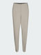 Vero Moda Γυναικείο Ψηλόμεσο Υφασμάτινο Παντελόνι σε Tapered Γραμμή Μπεζ