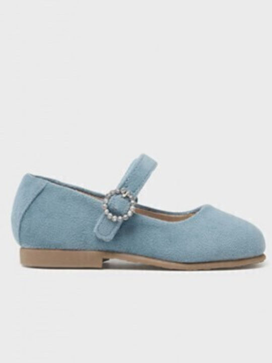 Mayoral Kids Leather Ballerinas with Adjustable...