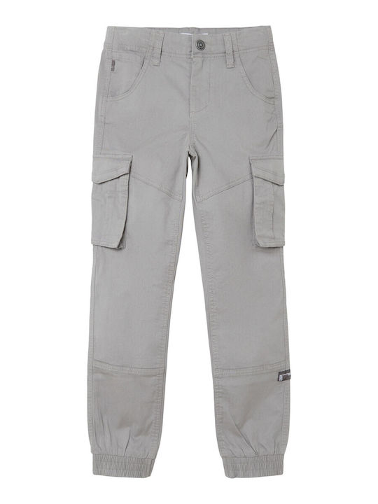 Name It Παιδικό Παντελόνι Cargo Υφασμάτινο Gray