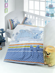 Babytale Baby Bettbezug Set mit Kissenbezug Blau 100x150cm. Babytale Baby Bettbezug Set mit Kissenbezug Blau 100x150cm.
