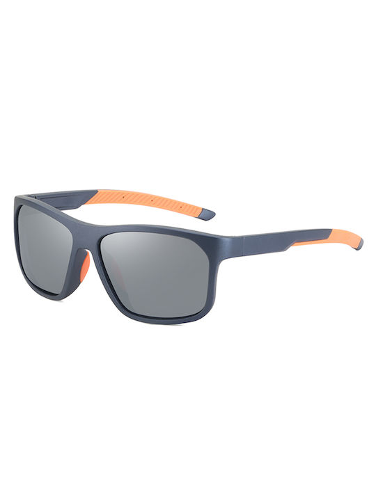 Polareye Men's Sunglasses with Blue Plastic Frame and Polarized Lens PTE2168