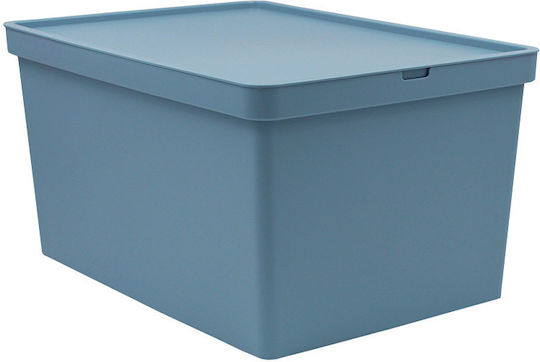 Viomes Plastic Storage Box with Lid Blue 28x18x13.5cm 1pcs