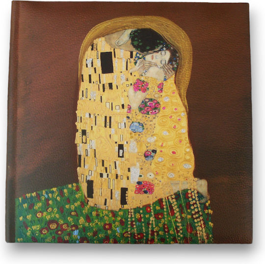 Artifact Άλμπουμ Φιλί του Klimt 30 Σελίδων Καφέ από Δερματίνη 24x24εκ.