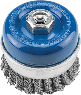 Benman 72407 Drahtbürste Glocke mit Borsten für Winkelschleifer 65mm