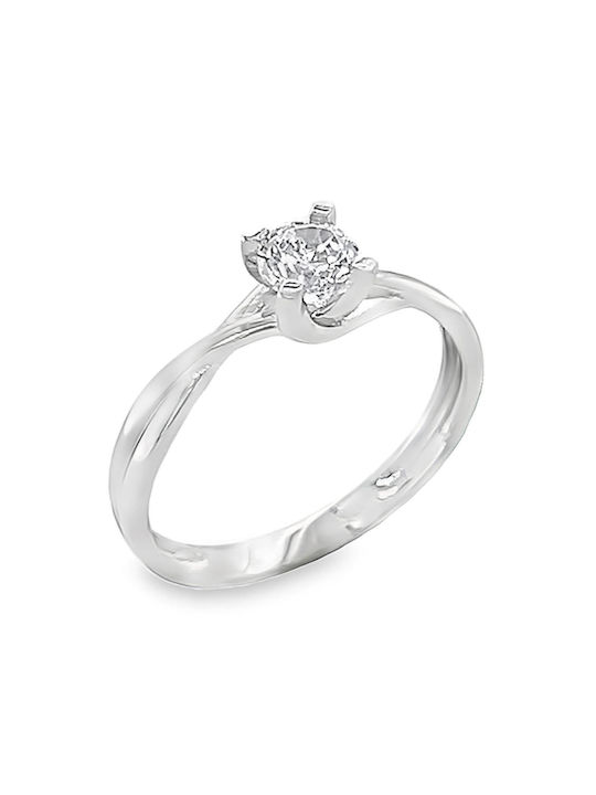 Xryseio Single Stone from White Gold 14K