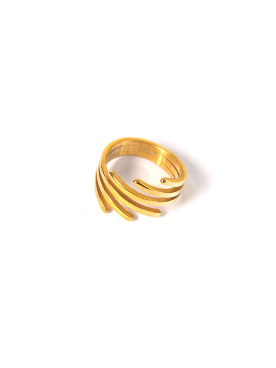 Women's Gold Plated Steel Ring