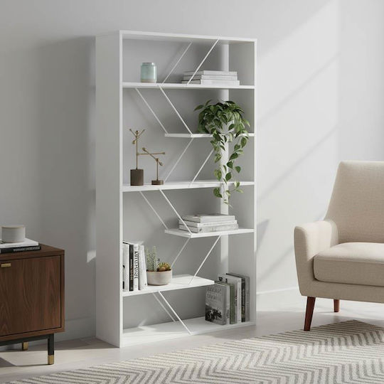 Bücherregal Model Weiß 84x24x157cm