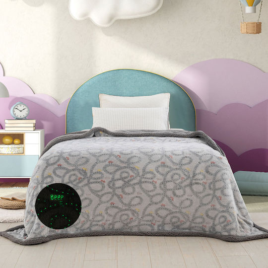 Palamaiki Decke Vlies Luminous Trip Leuchtend Gray 160x220cm