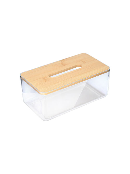 Estia Wooden Tissue Holder Transparent 23x13x10cm 02-17682