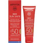 Apivita Bee Sun Safe Sunscreen Cream Face SPF50 with Color Tinted 50ml