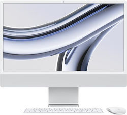 Apple iMac 24" 2023 (M3-8-Kern/8GB/256GB SSD/10-Kern-GPU/macOS) Silver Internationales Englisch