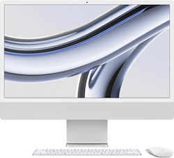 Apple iMac 24" 2023 (M3-8-core/8GB/512GB SSD/10-Core GPU/macOS) Argint Engleză Internațională