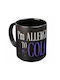 Grupo Erik Wednesday I 'm Allergic To Color Mug Ceramic Black 350ml