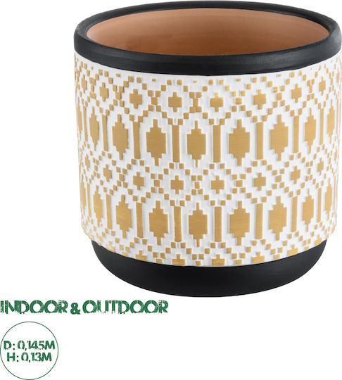 GloboStar Κασπώ Κεραμικό Χρυσό 14.5x14.5x13εκ.