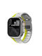 Nomad Sport Strap Λουράκι Σιλικόνης Lunar ΓΚΡΙ / High Volta LIME (Apple Watch 42/44/45mm)