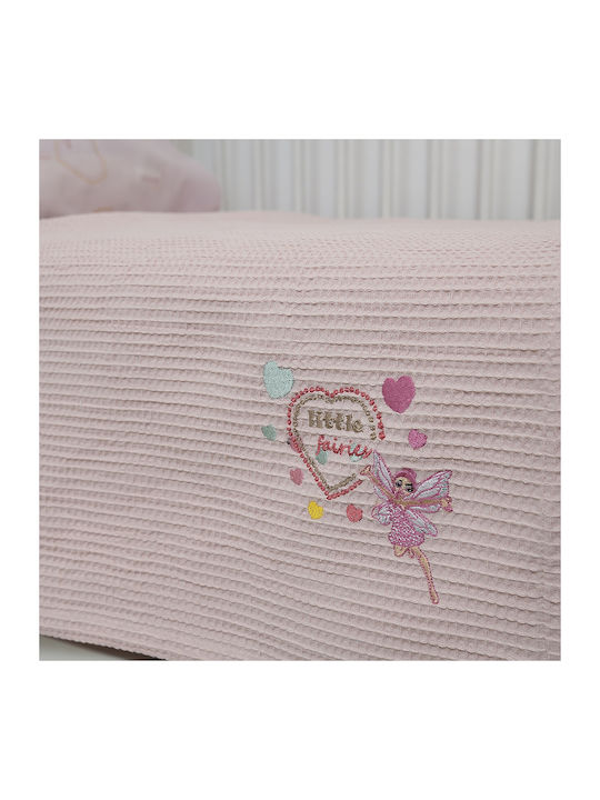 Naf Naf Одеяло Детско легло Pique Розов Salmon/Pink 140x110см.
