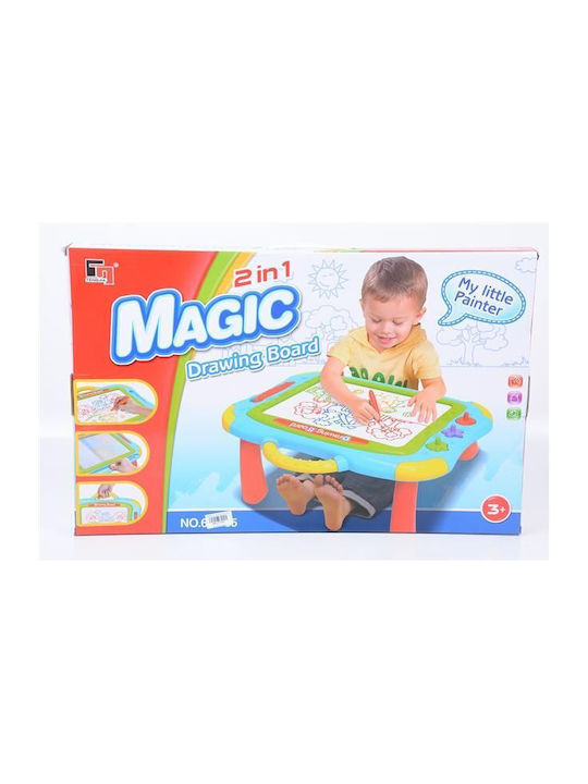 Magic 2 In 1 Kindertisch zum Malen aus Plastik Mehrfarbig