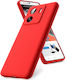 Orso Rubber Silk Back Cover Σιλικόνης Κόκκινο (Poco C65)