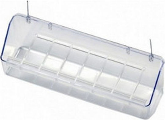 Farma Zubehör für Papageienkäfige aus Kunststoff 20x6cm Futterschale transparent 20cm