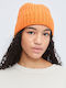 Beanie Unisex Beanie Knitted in Orange color
