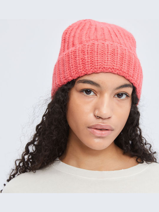 Beanie Unisex Σκούφος Πλεκτός σε Πορτοκαλί χρώμα