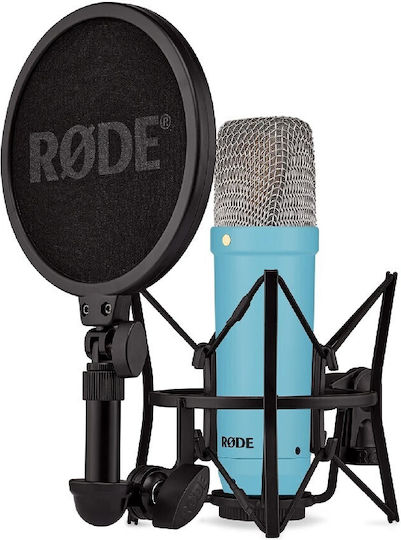 Rode NT-1 Signature Series Πυκνωτικό Μικρόφωνο Shock Mounted για Φωνητικά σε Μπλε Χρώμα