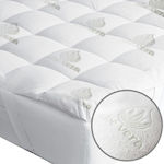 BS Collection Double Polyester Mattress Topper Aloe Vera with Aloe Vera & Elastic Straps 150x200cm