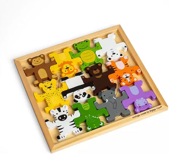Big Jigs Играчка за подреждане Джунгла за 12++ месеца
