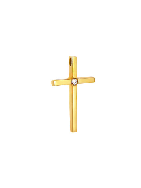 Daskalakis Damen Gold Kreuz 14K