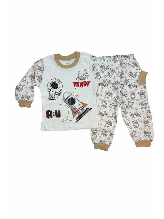 Supermini Kids Pyjamas Winter Cotton Beige