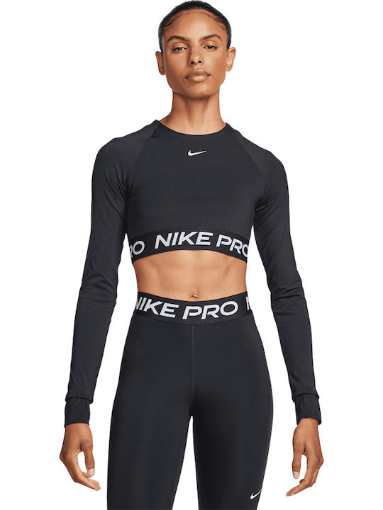 nike women's round neck cropped tops