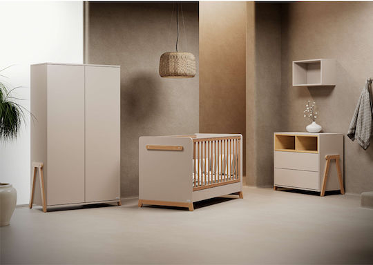 Casababy Seturi de mobilier pentru copii cu Pat, Comodă și Dulap Bej / Bej