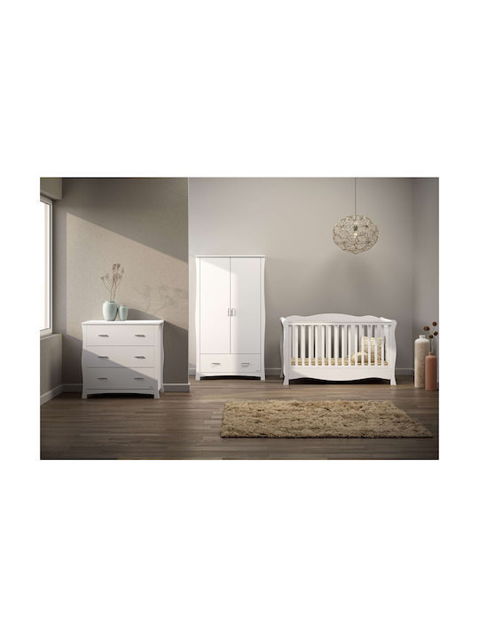 Casababy Oxford Nursery Furniture Set with Bed, Nursery Drawer & Wardrobe Beige