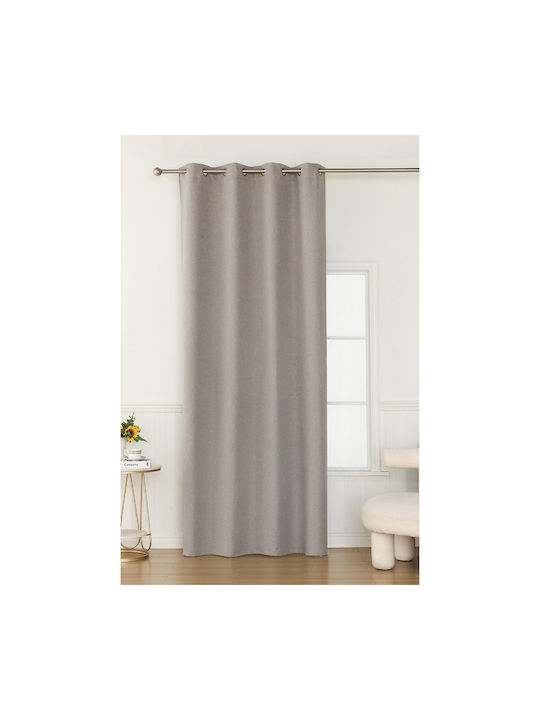 Viokarpet Verdunkelungsvorhang mit Grommets Grau 140x265cm