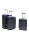 Ormi Esh Hard Blue Suitcases Max Height 75cm with 4 Wheels Set of 3