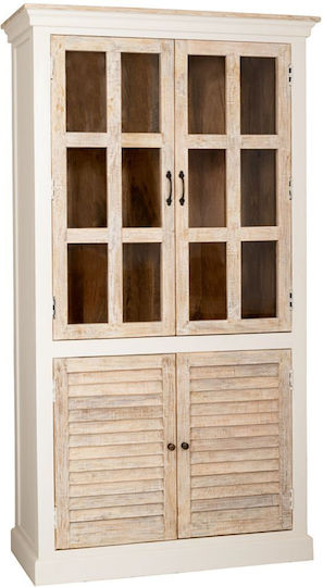 Double Bookcase with Glass 105x45x200cm Double Bookcase with Glass 105x45x200cm