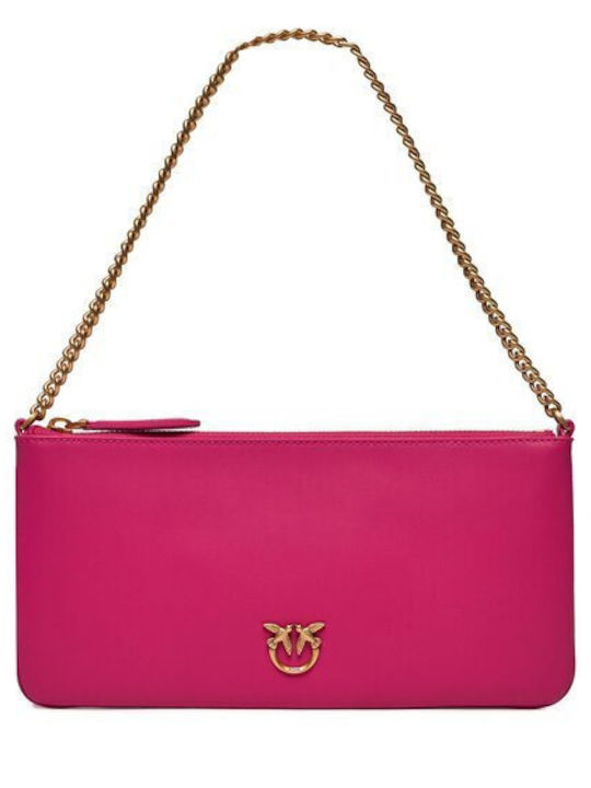 Pinko Flat Leather Women's Bag Shoulder Pink