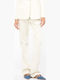 Petreo Women's High-waisted Fabric Trousers Flared Slim Fit Ecru