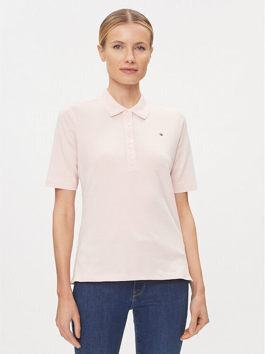 Tommy Hilfiger Women's Polo Blouse Short-sleeved Pink