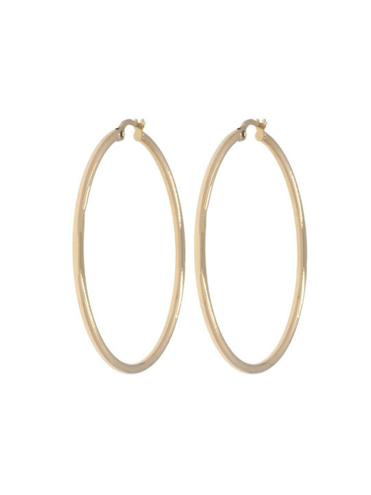 Q-Jewellery Earrings Hoops made of Gold 14K with Stones