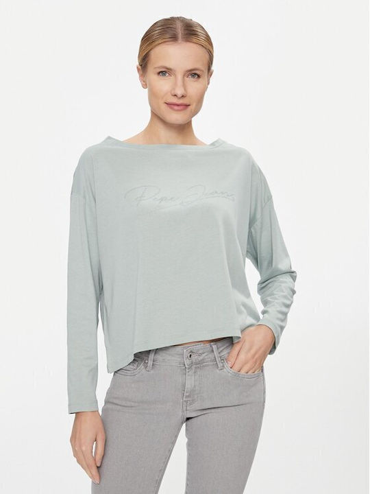 Pepe Jeans Women's Blouse Long Sleeve Green.