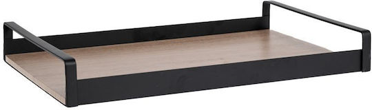 Iliadis Metal Rectangular Serving Tray with Handles in Black Color 50x31x7cm 84913 1pcs