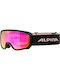 Alpina Ski & Snowboard Goggles Kids Black with Lens in Black Color
