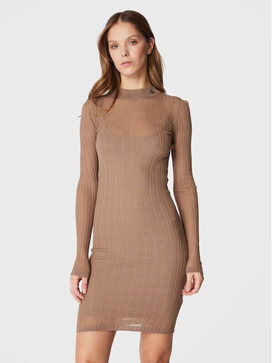 Calvin Klein Мини Рокля Beige