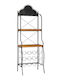 Iliadis Free Standing Metallic Wine Cabinet for 8 Bottles Black 59x37x173cm