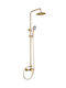 Imex Roma Adjustable Shower Column with Mixer Gold