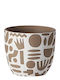 Marhome Planter Ceramic Orange 13.5x13.5x12.5cm.