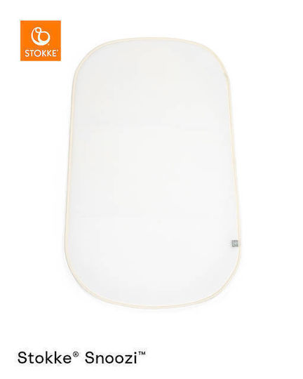 Stokke Snoozi Αδιάβροχο Βρεφικό Επίστρωμα Λίκνου White με Φάσα