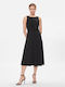 Summer Midi Evening Dress Black